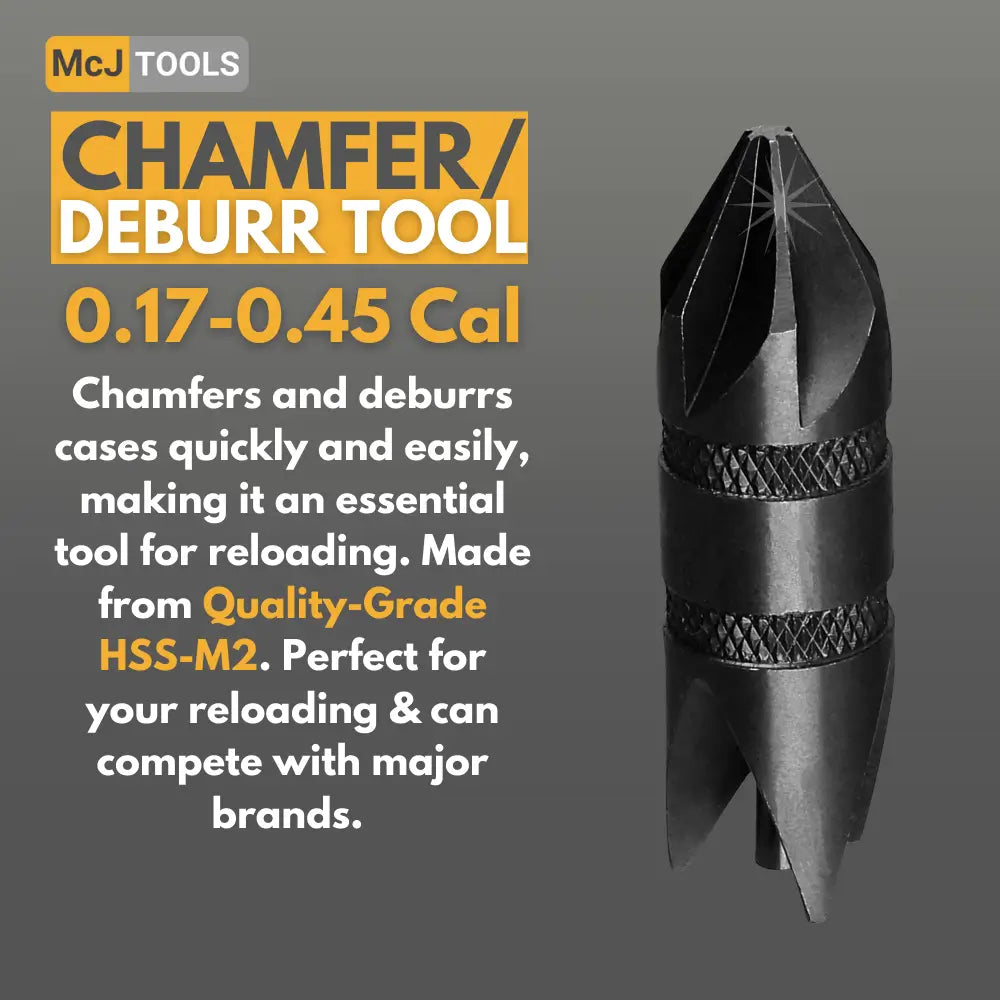 0.17 - 0.45 Cal Chamfer Deburr Reloading Case Prep Tool