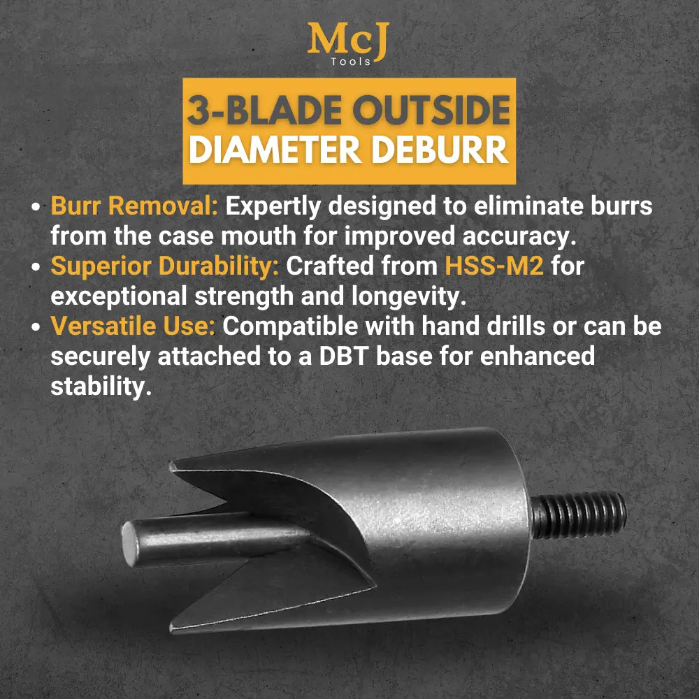 Deburr Tool Outside Diameter – .17 to .45 Cal | Reloading Case Prep Tool