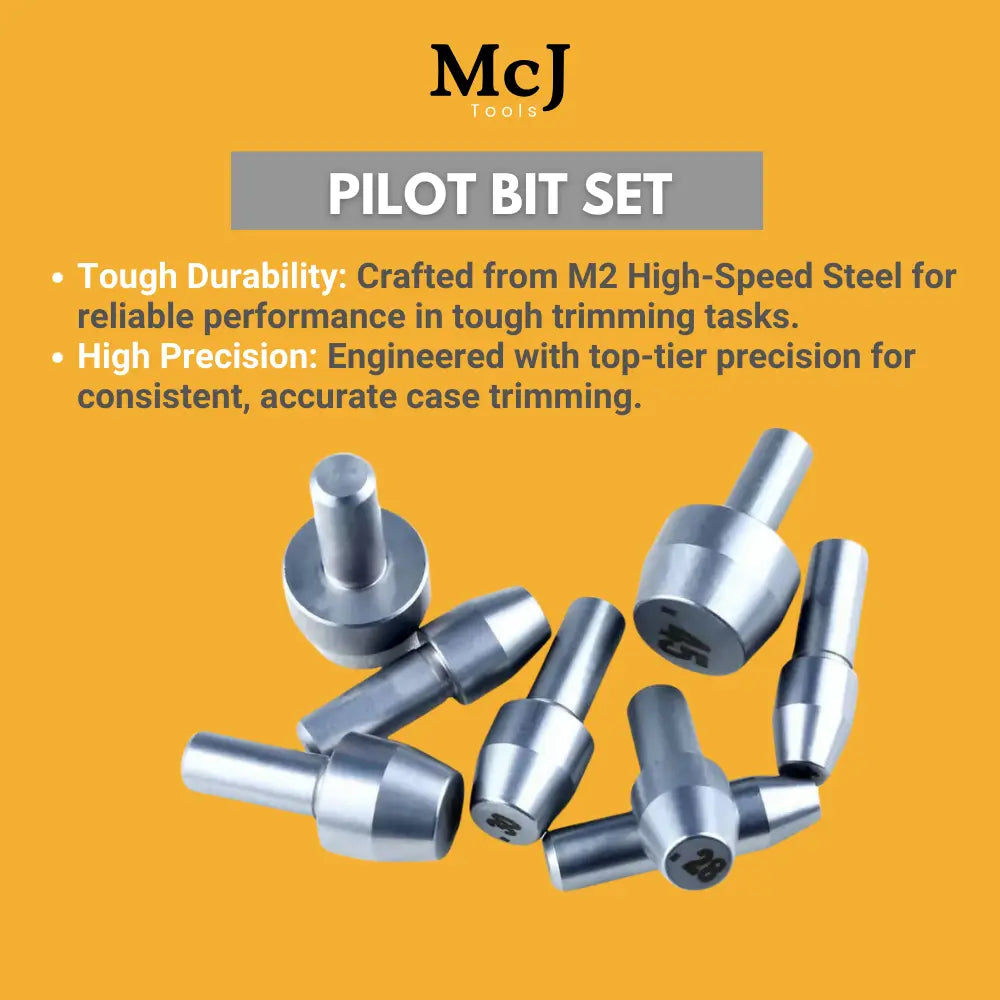 Reloading Case Trimmer Pilot Set (.22-.45 Cal) Alternative