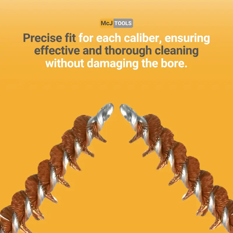 McJ Tools .22 Caliber Bronze Bore Brush – Steel Looped Core for Rifle Cleaning (10-Pack) McJ Tools - Outdoor Sports Hunting & Shooting Accessories