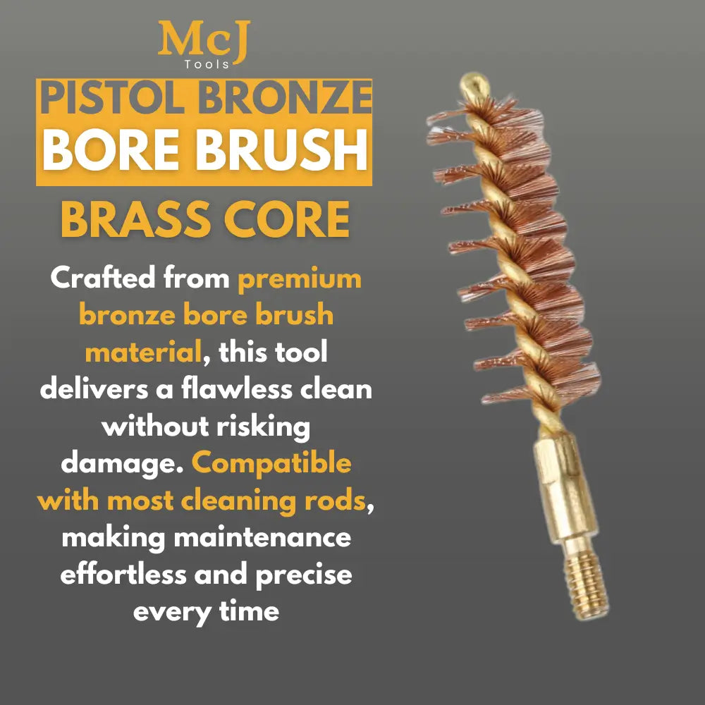 Pistol Bronze Bore Brush Brass Core Gun Cleaning Tool