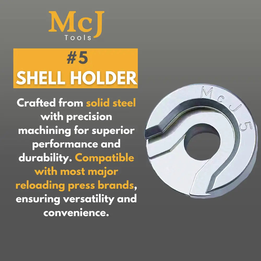Shell Holder # 5 Solid Steel