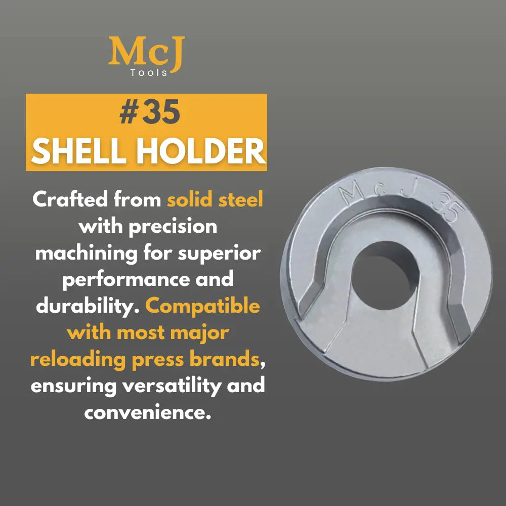 Shell holder #35 solid steel