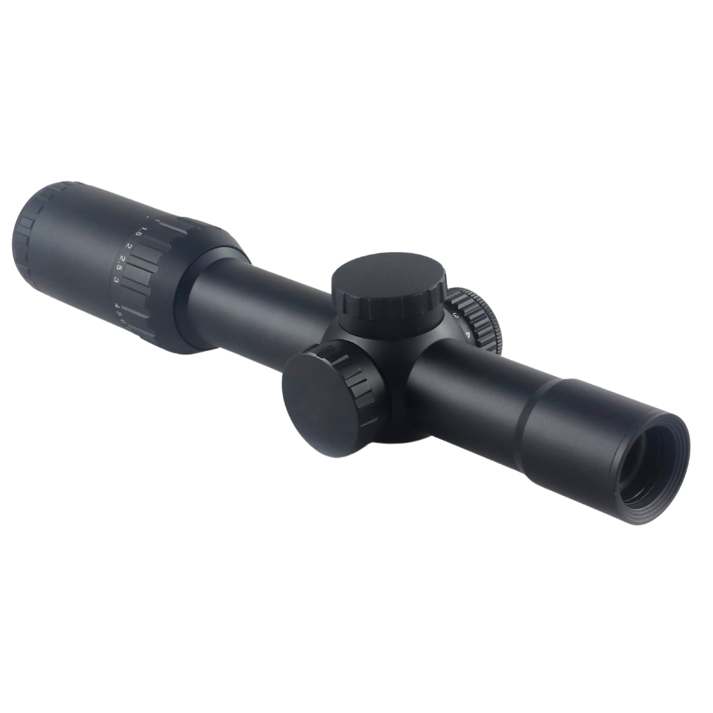 McJ Optics 1-12X24IR-SFP – Illuminated Red Reticle Close-Up