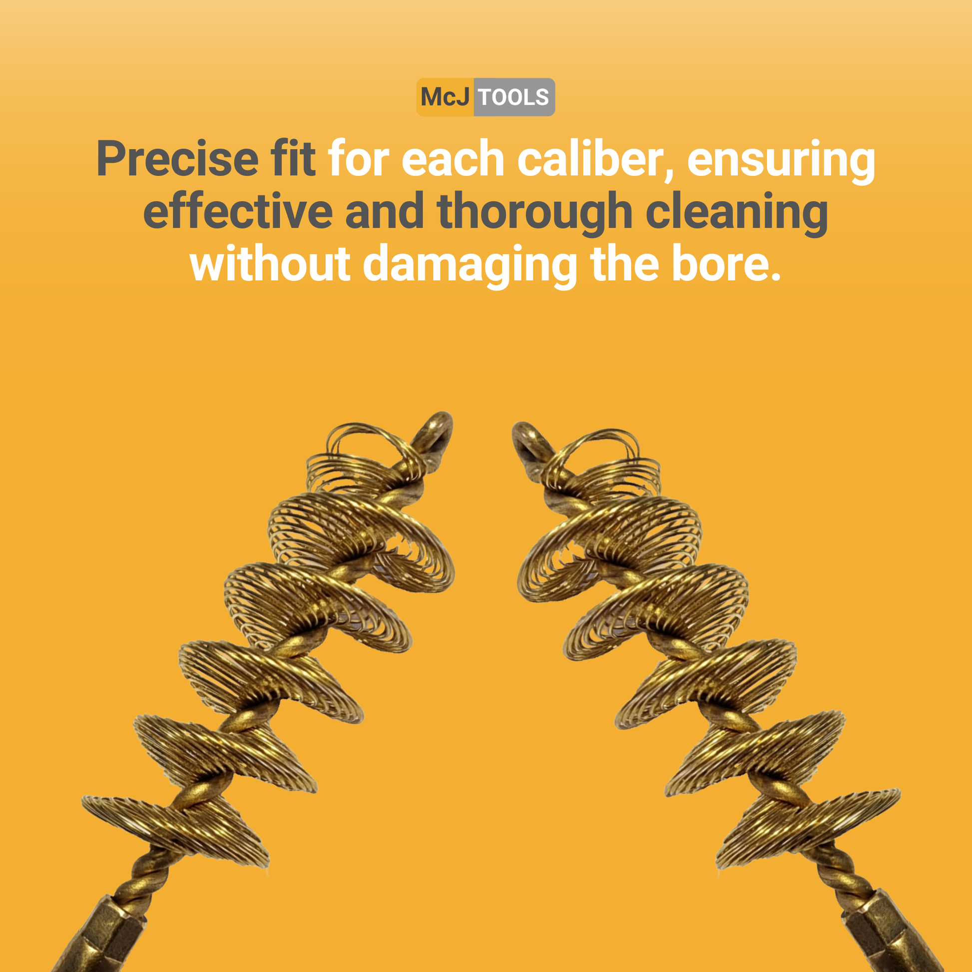 McJ Tools 20 Gauge Shotgun Helical Bronze Bore Brush 10-Pack – Heavy-Duty Gun Cleaning Brushes with Looped Brass Core for Carbon & Fouling Removal, Essential for Firearm Maintenance McJ Tools