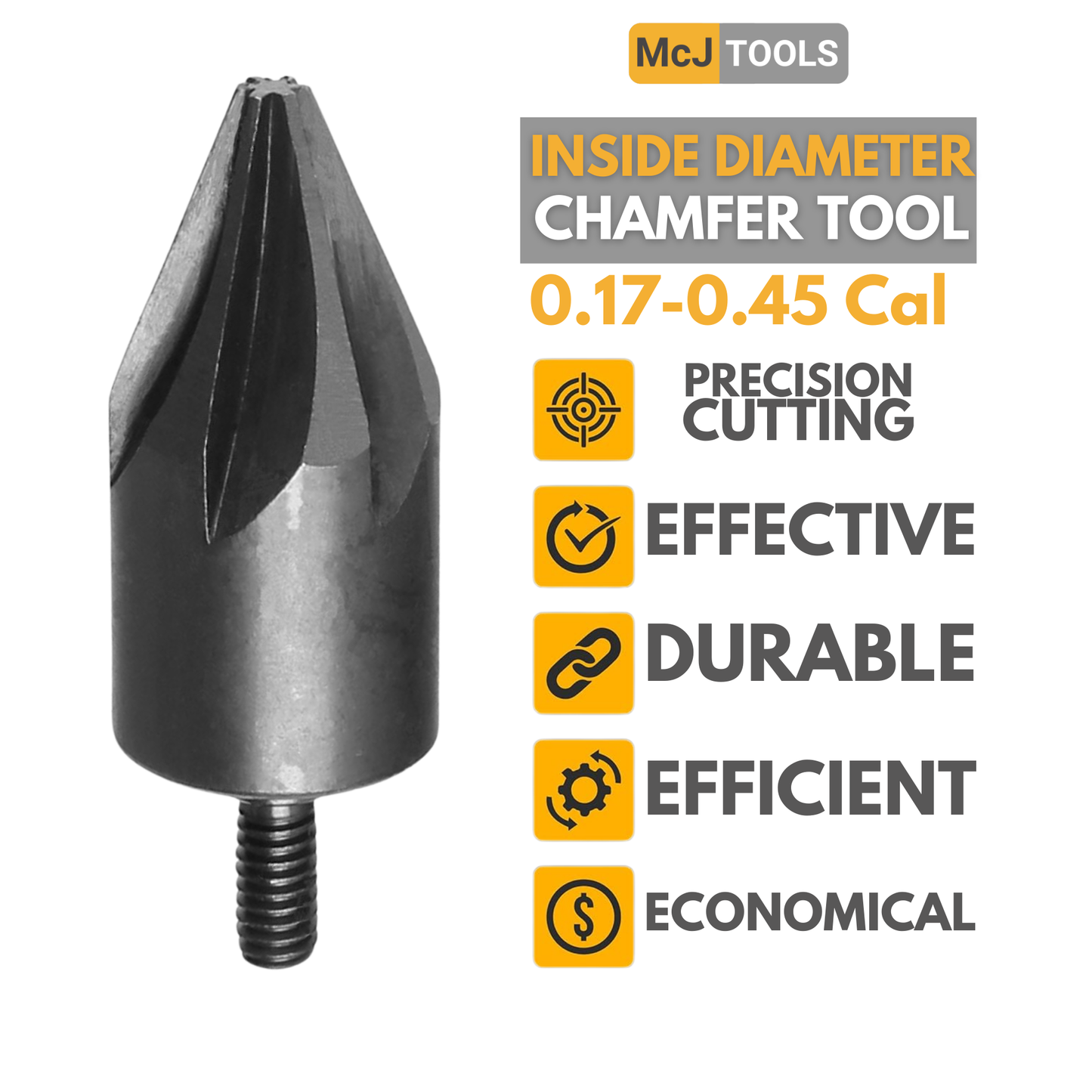 McJ Tools Inside Chamfer Tool – 0.17 to 0.45 Caliber