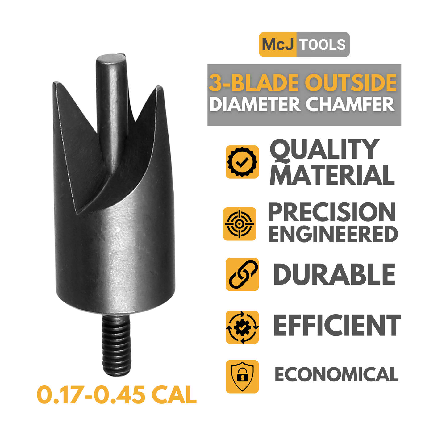 McJ Tools Outside Diameter Deburr Tool – .17 to .45 Caliber