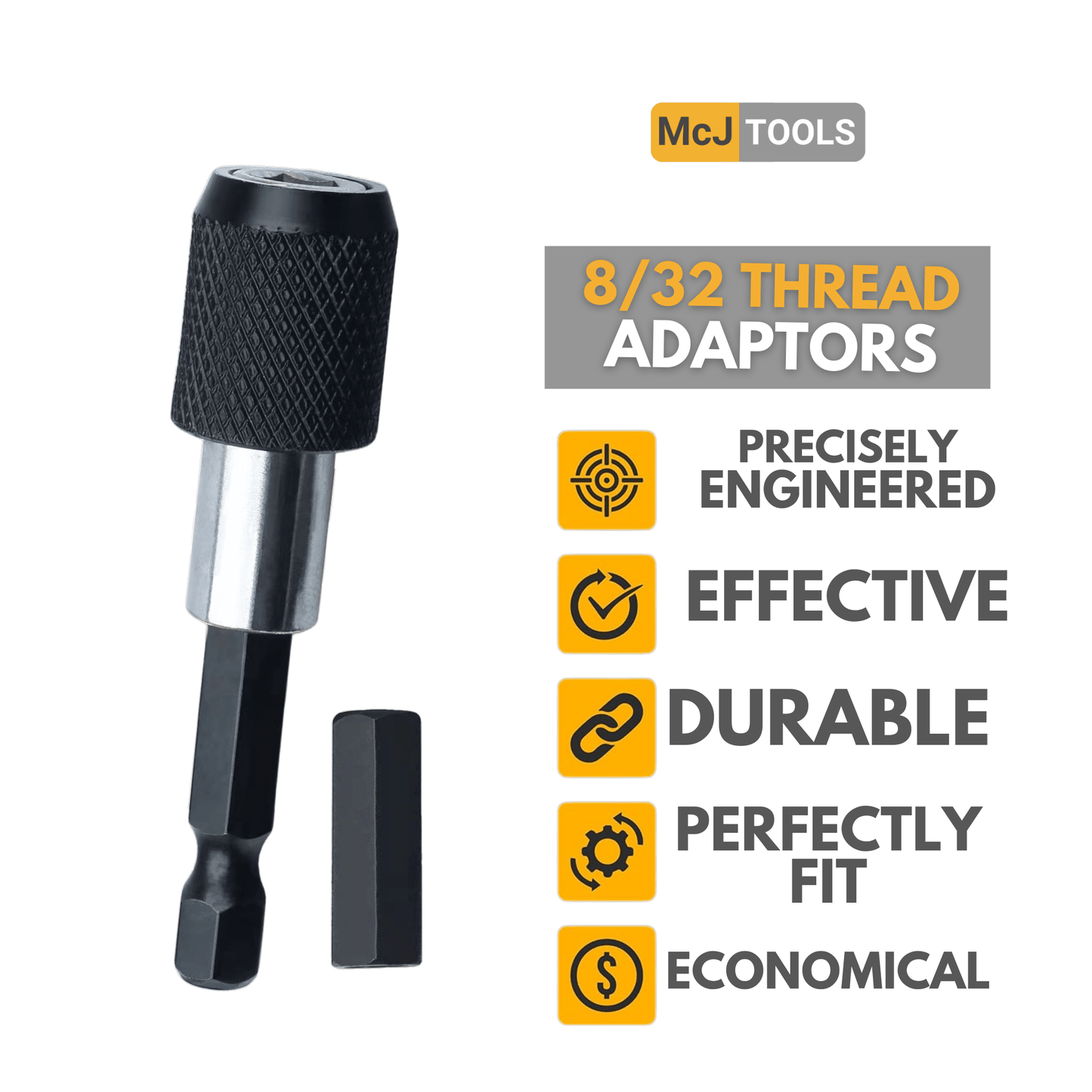 McJ Tools 8-32 Thread Adapters – 6-Pack