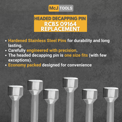 McJ Tools Headed Decapping Pins – 10-Pack