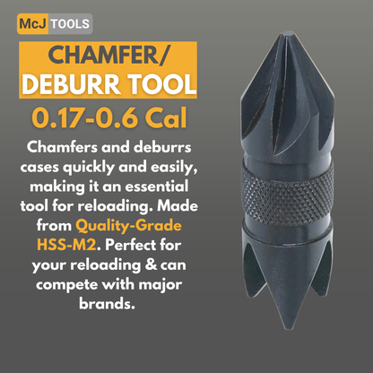 McJ Tools Chamfer Deburr Hand Tool – 0.17 to 0.6 Caliber