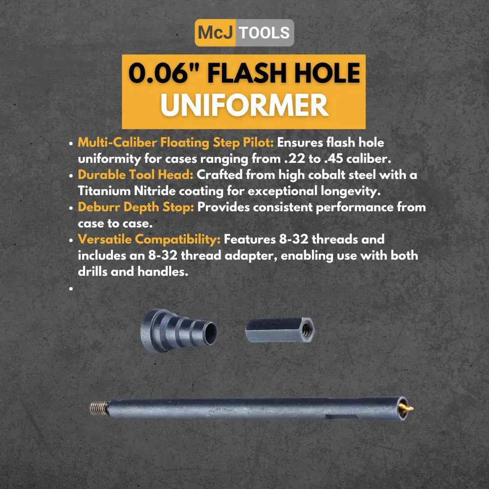 Flash Hole Uniformer Reloading Case Prep Tool