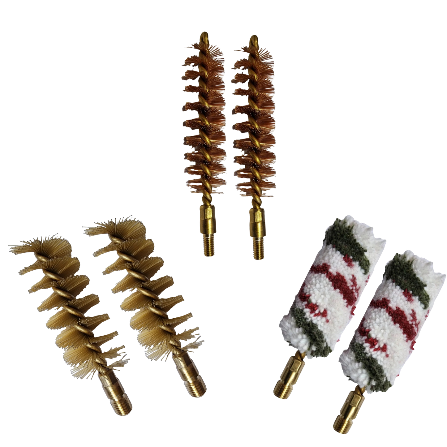 MCJ Tools 12GA Shotgun Brush Kit – 6-Pack (Bronze,Nylon & Cotton Mops)