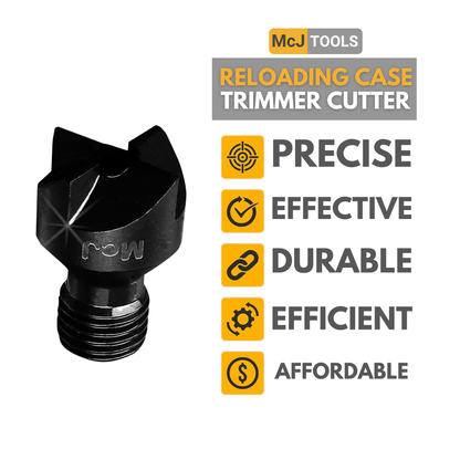 McJ Tools Case Trimmer Cutter with .22cal Pilot (Shaft 3/16")