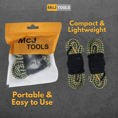 McJ Tools Bore Snake Cleaning Rope  .308, 30-30, 30-06, .300, .303, 7.62mm Caliber (2 pack) 