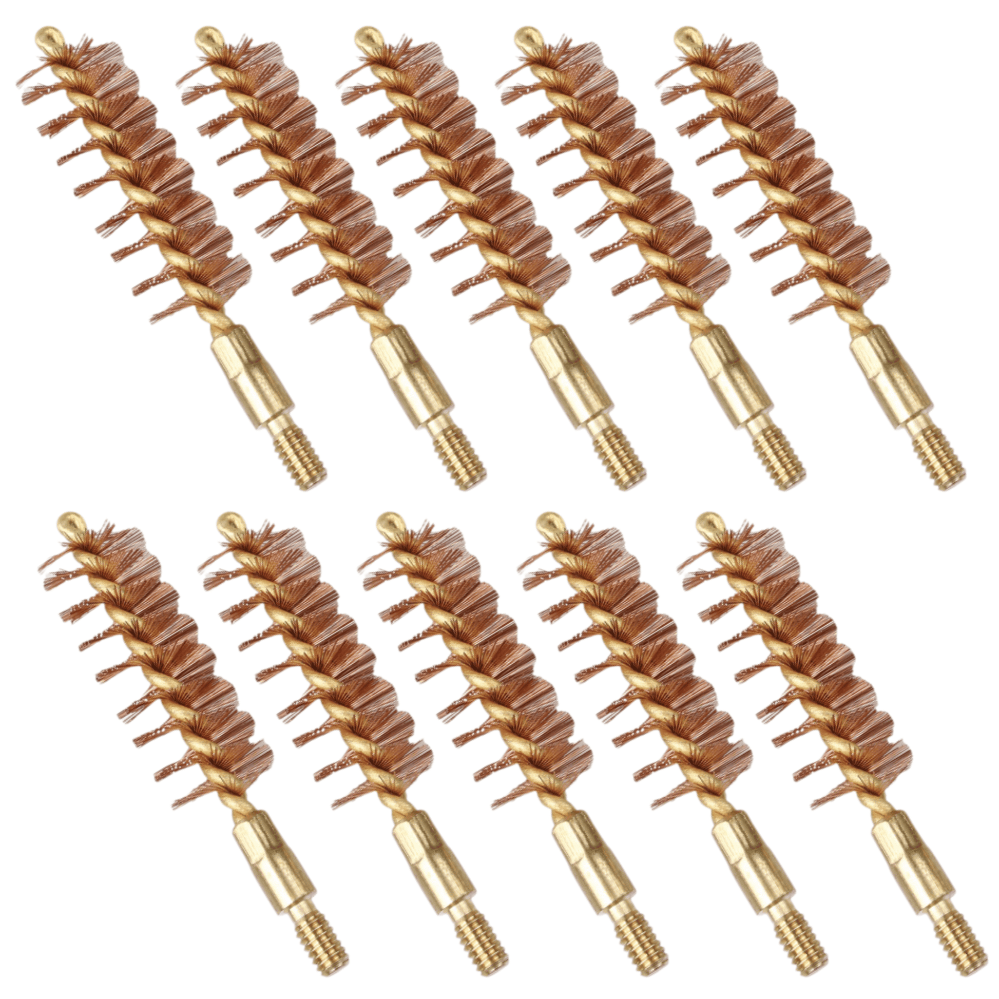 McJ Tools 45 Caliber Bronze Bore Brush – Brass Looped Core for Pistol Cleaning (10-Pack) McJ Tools