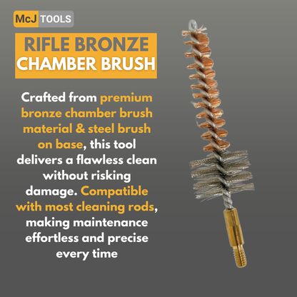 McJ Tools Rifle Chamber Bronze Brush – 5.56mm/.223 Caliber for Rifle Cleaning (10-Pack)