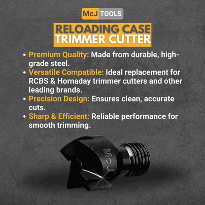 McJ Tools Rotary Case Trimmer Cutter (Shaft 3/16")