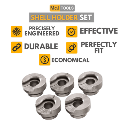 McJ Tools Cartridge Shell Holders Combo 10-Pack (#1, #2, #5, #16, #35) – 2 Each