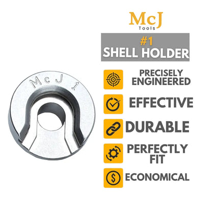 Shell For Tools Shell Holders #1 – 6-Pack | Reloading Tool | McJ Tools