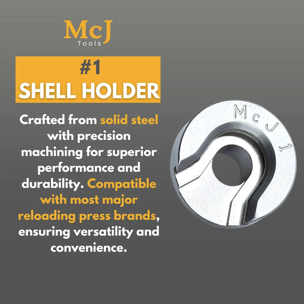 Shell For Tools Shell Holders #1 – 6-Pack | Reloading Tool | McJ Tools