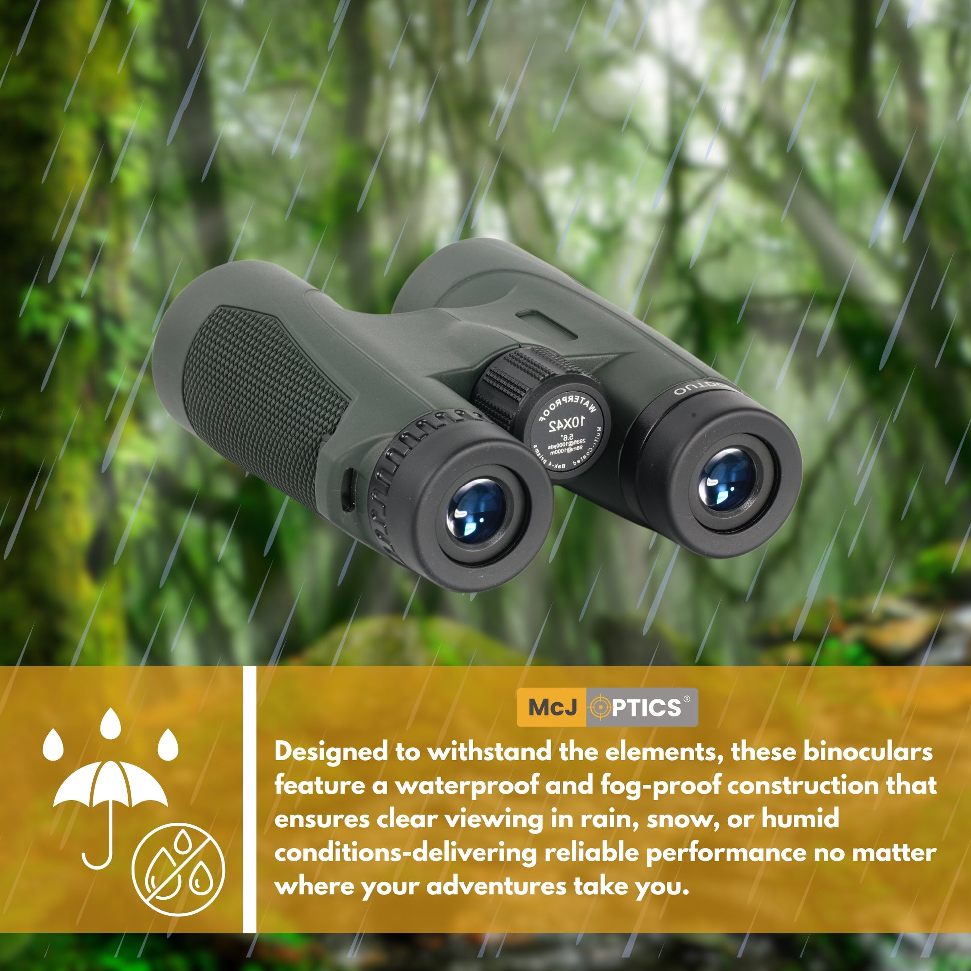 McJ Binoculars Set with Protective Covers and Carry Accessories