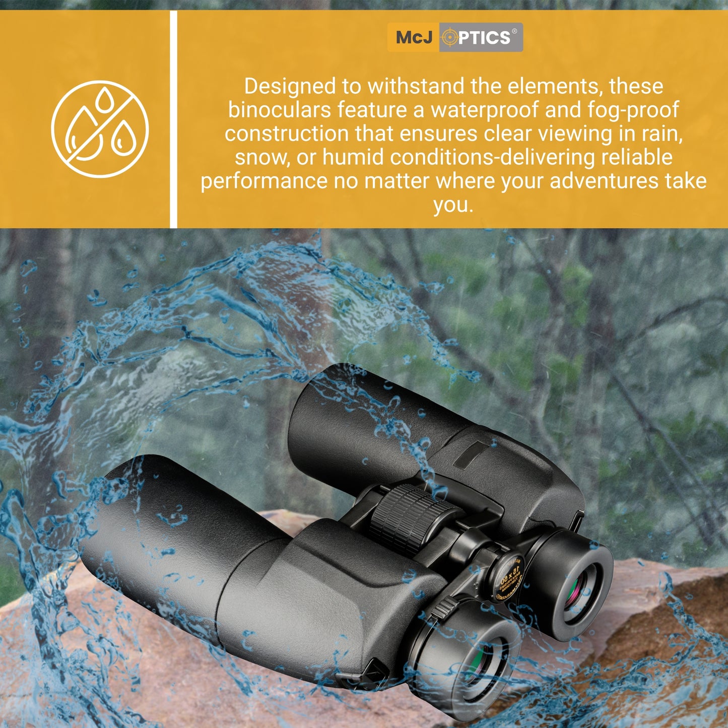 Close-up on Adjustable Focus and Diopter Ring of McJ Binoculars